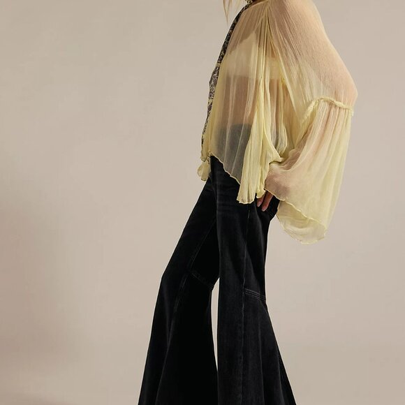 Free People Denim - Free People We The Free Live Wire Flare Jeans NWT – Black, Size 30